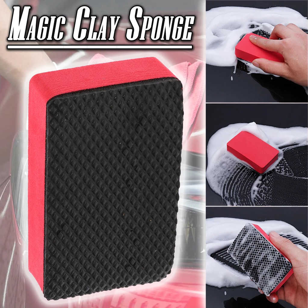 Luphy 1X Magic Clay Sponge,Magic Clay Sponge,Clay Pad Eraser Tool Cleaning Pad Bar Wax Polish Car Block Sponge Cleaning